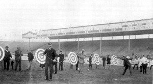 The men‘s archery competition at the 1908 Olympic Games in London was shot ‘both ways’ in the old style