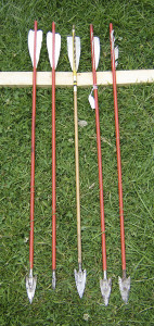 Five hunting arrows once owned by ‘Mad Jack’ Churchill. The central one is by F.W Ayres