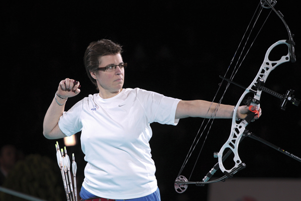 Sophie Dodemont is a high-profile example of a successful recurve archer that switched to compound  
