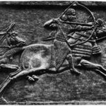 Assyrian-king-Ashurbanipal-hunting-with-an-angular-bow.-Relief-in-the-Northern-palace-of-Nineveh-c.-640-BCE.-Now-in-the-British-Museum-London
